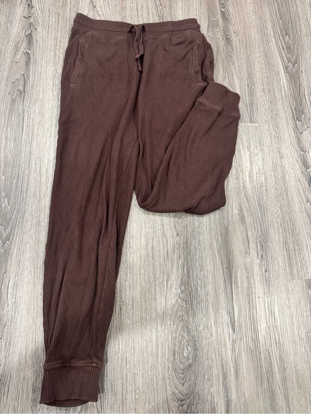 Roots Cozy Ribbed Jogger Pants - Chocolate Brown